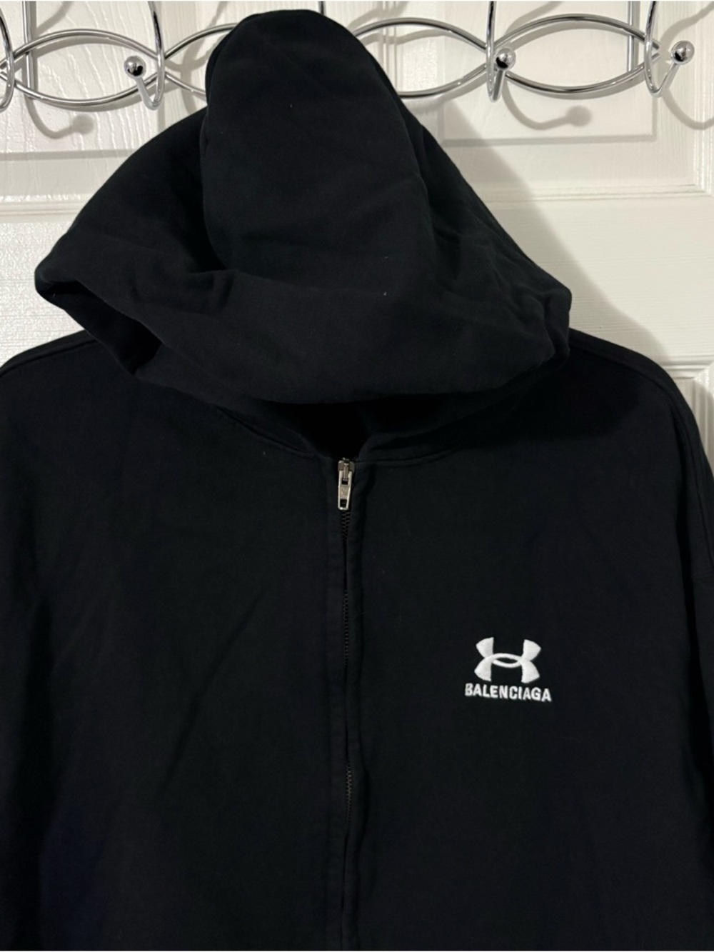 Balenciaga x Under Armour UA Regular Zip-up Hoodie in Black